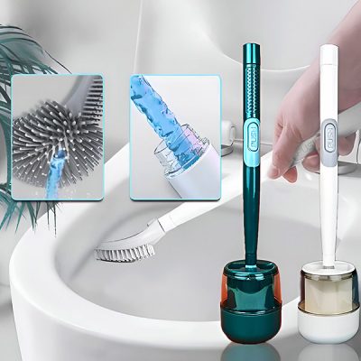 Spazzolino da toilette con dispenser di soluzione detergente incorporato | FLUSHBRUSH