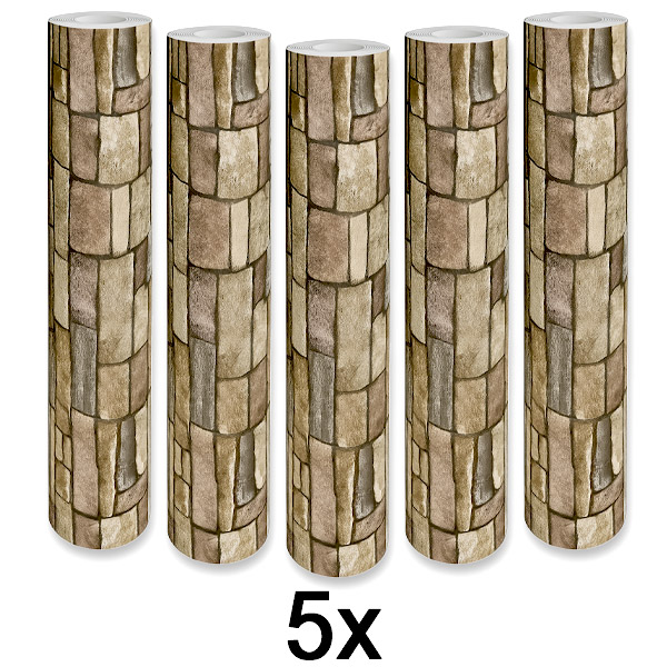 5x Pannello da Parete Adesivo 3D Effetto Mattone | WALLCORWRAP