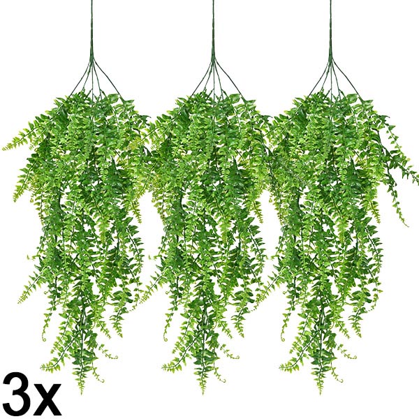 3x Felce artificiale sospesa (80 cm) | FERNY