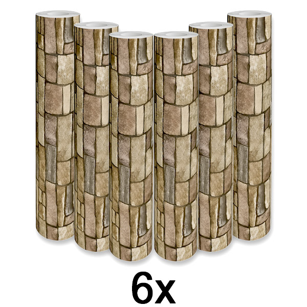 6x Pannello da Parete Adesivo 3D Effetto Mattone | WALLCORWRAP
