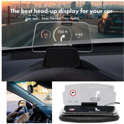 Display HUD per Parabrezza - GPS, Chiamate e Avvisi sul tuo Parabrezza (Senza Toccare il Telefono) | DISPCAR