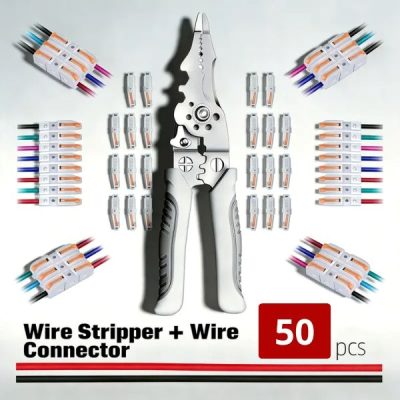 Connettori per cavi di tensione (50 pezzi) con spelafili | QUICKCONX